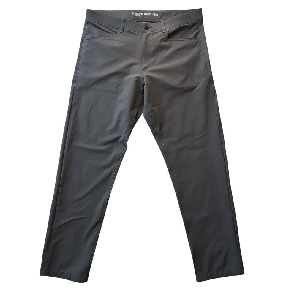 Western Rise Evolution Pant Classic 5 Blue Grey Men's Sz 35x32/34 (35x32) EUC